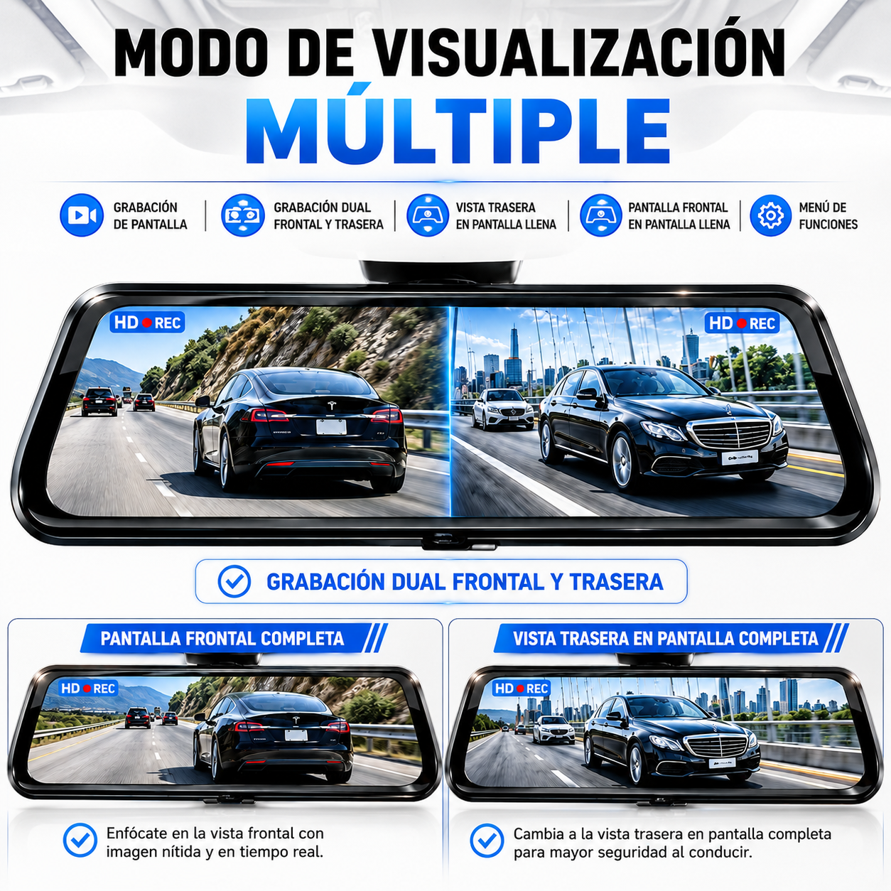 Drive PRO® Retrovisor Inteligente 2 en 1 + Regalo Exclusivo - PROMOCIÓN